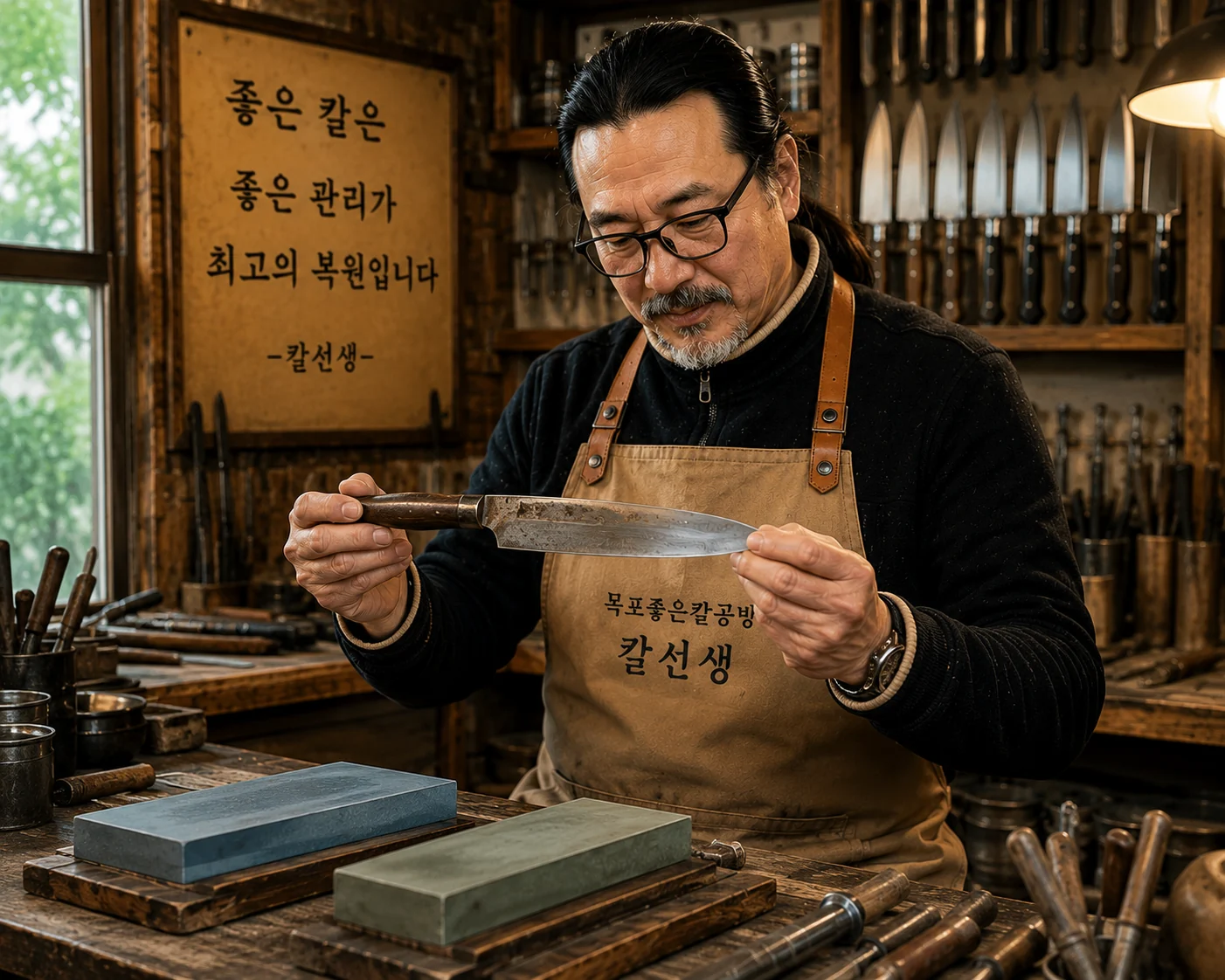 칼선생 대장간 작업 모습